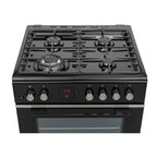 Poêle vertical mixte Belling BFS60SCDF 60 cm, finition noire - Modèle d'exposition à prix réduit