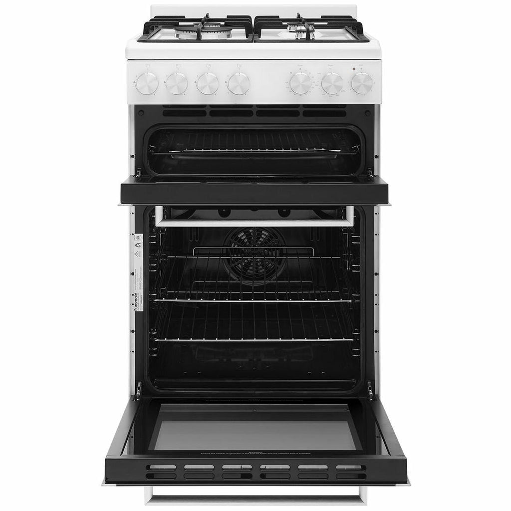 Poêle à gaz autoportant blanc Technika TFS54FC-DGW 54 cm 