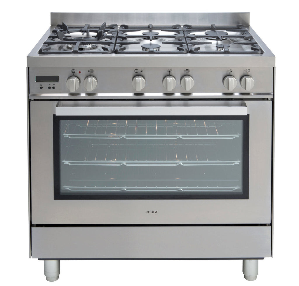 Four/cuisinière à gaz autonome Euro Appliances EFS90GFSX 90 cm, fabrication italienne