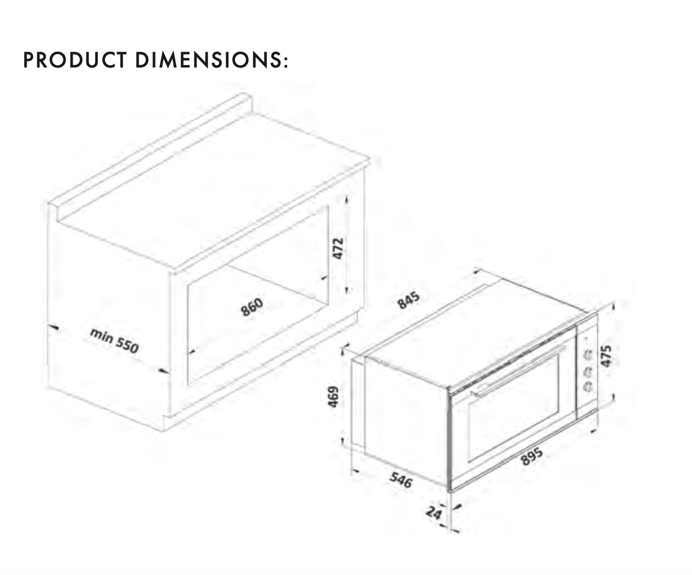 Four électrique multifonction Euro Appliances EO900MX2 de 90 cm