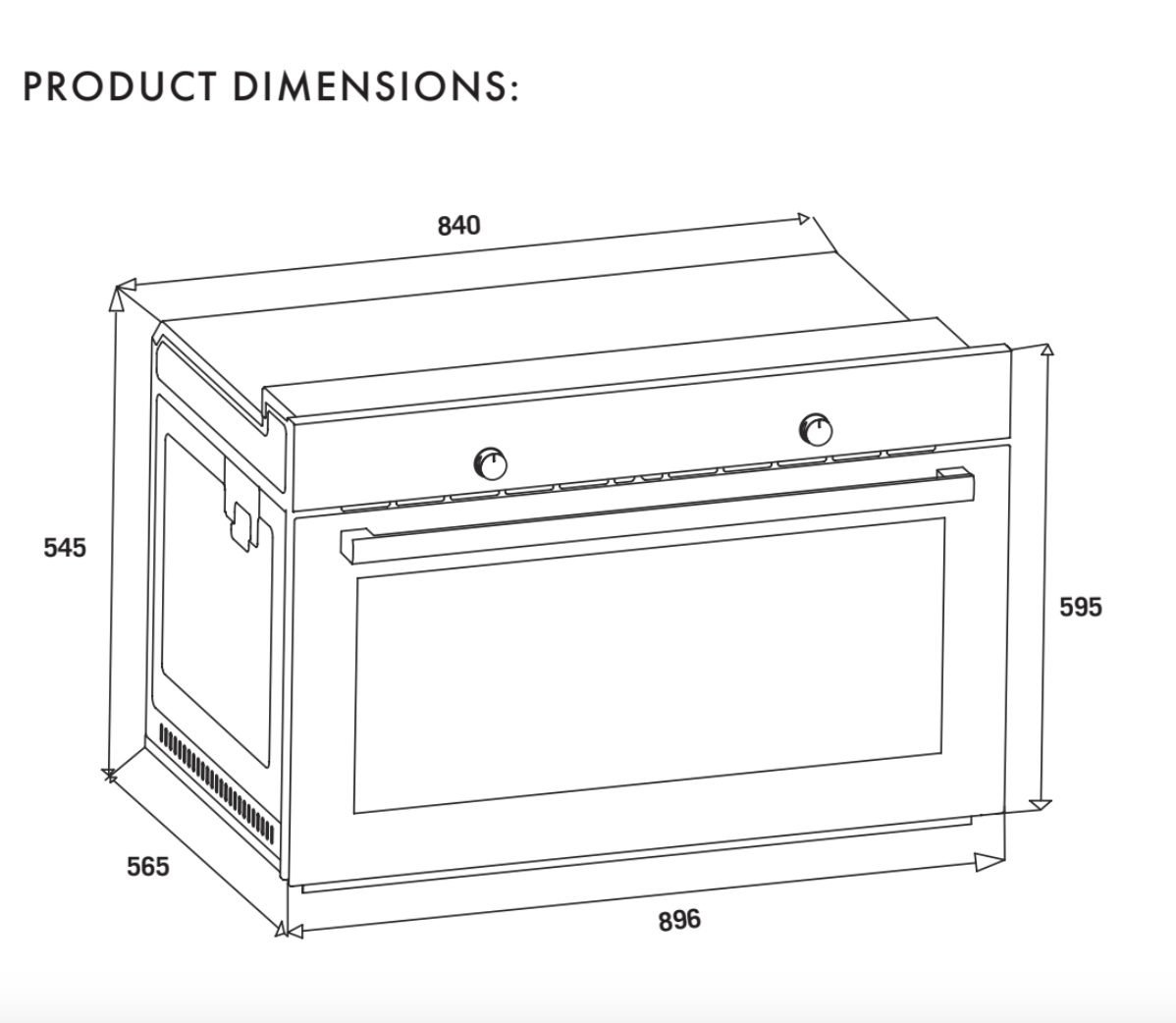 Four électrique géant Euro Appliances EO9060EMX 90 cm, fabrication italienne - Modèle d'exposition