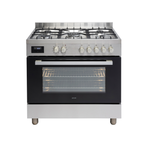 Poêle à double combustible Euro Appliances EO90FSDPSX 90 cm en acier inoxydable - Commande spéciale