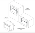 Four encastrable Euromaid EO916ASTB 90 cm, 16 fonctions avec friture à air chaud, verre noir/acier foncé - Modèle d'exposition à prix réduit
