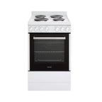 Cuisinière électrique Euromaid EFS54FC-SEW 540 mm blanche à 5 fonctions, pose libre