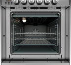 Cuisinière à gaz Glem GB664GG 60 cm en acier inoxydable, fabrication italienne - Commande spéciale 