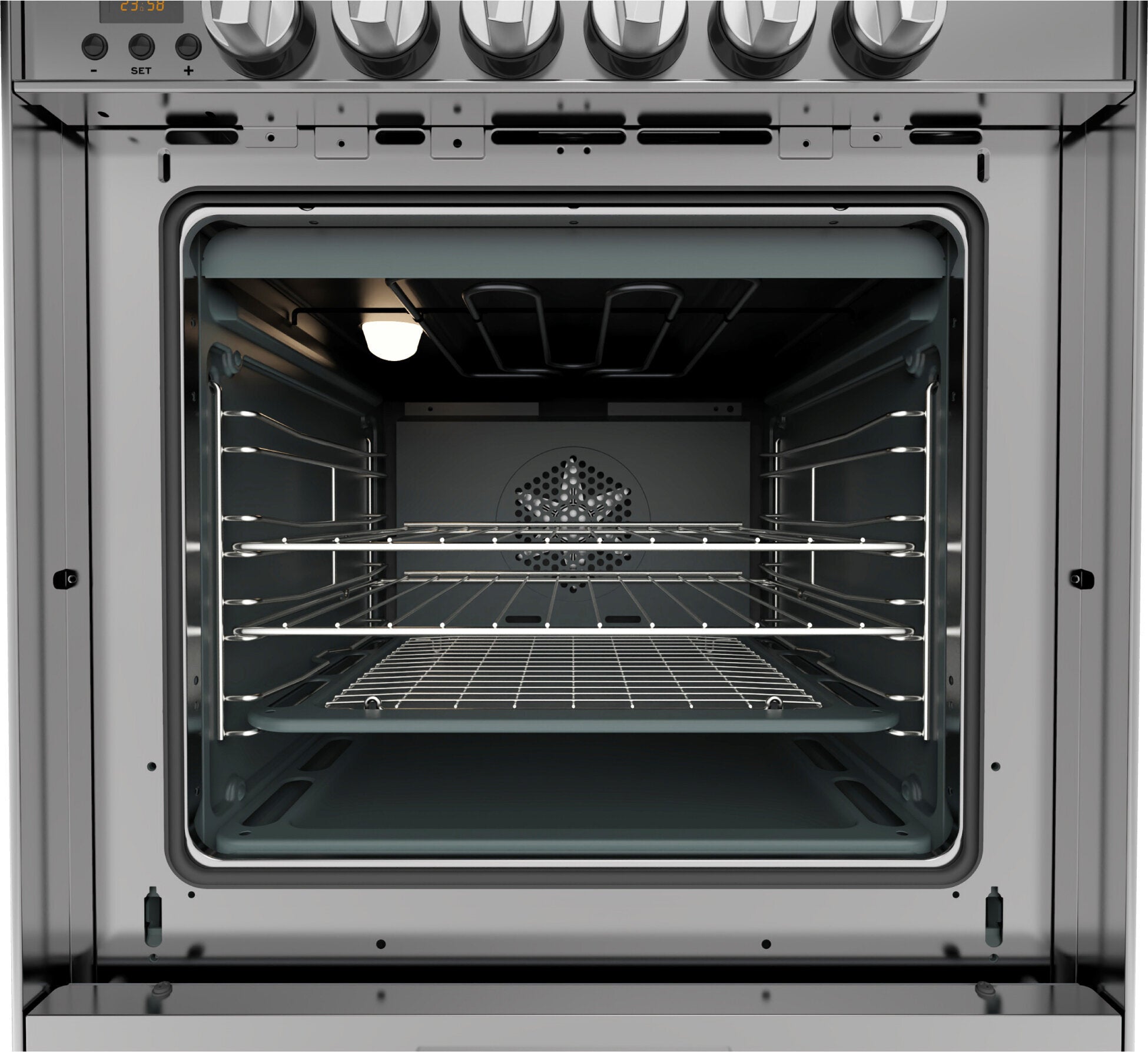 Cuisinière à gaz Glem GB664GG 60 cm en acier inoxydable, fabrication italienne - Commande spéciale 