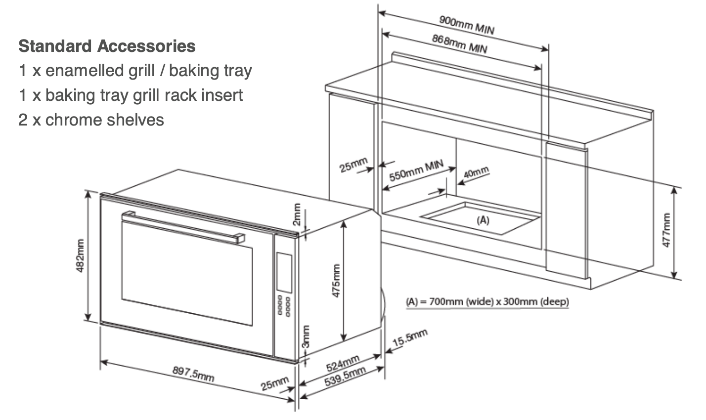 Four électrique multifonction Venini VO90S 90 cm, 8 fonctions, en verre noir - Offre déstockage