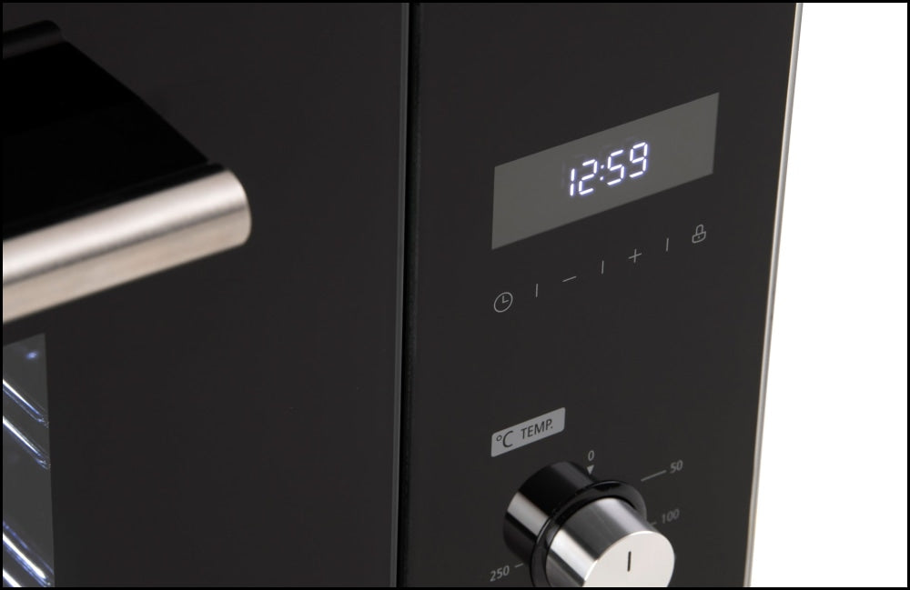 Four électrique multifonctions Euro Appliances EO900LSX 90 cm en verre noir