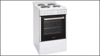 Cuisinière électrique Euromaid EFS54FC-SEW 540 mm blanche à 5 fonctions, pose libre