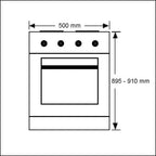 Four/cuisinière électrique à chaleur tournante Euromaid EW50 50 cm
