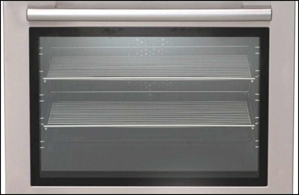 Poêle vertical Euromaid GTEOS60 60 cm en acier inoxydable, double combustible, prise 10 A - Modèle d'exposition à prix réduit