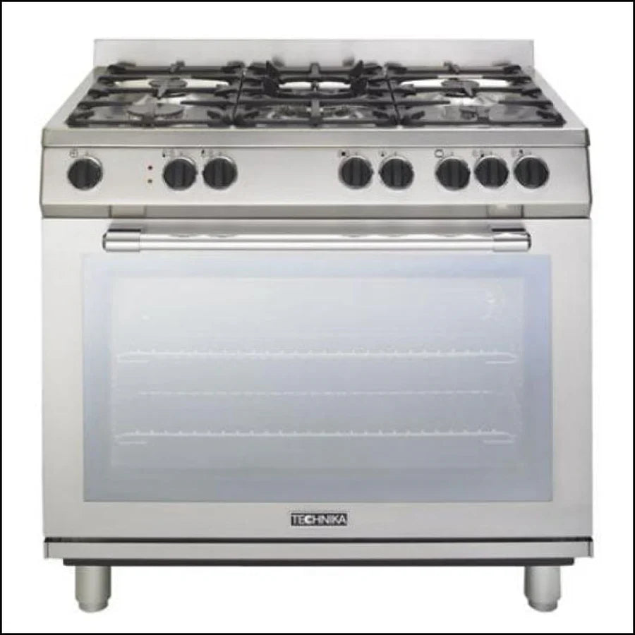 Cuisinière à double combustible Technika MEGA 150L T150EG95U de 90 cm, fabriquée en Italie