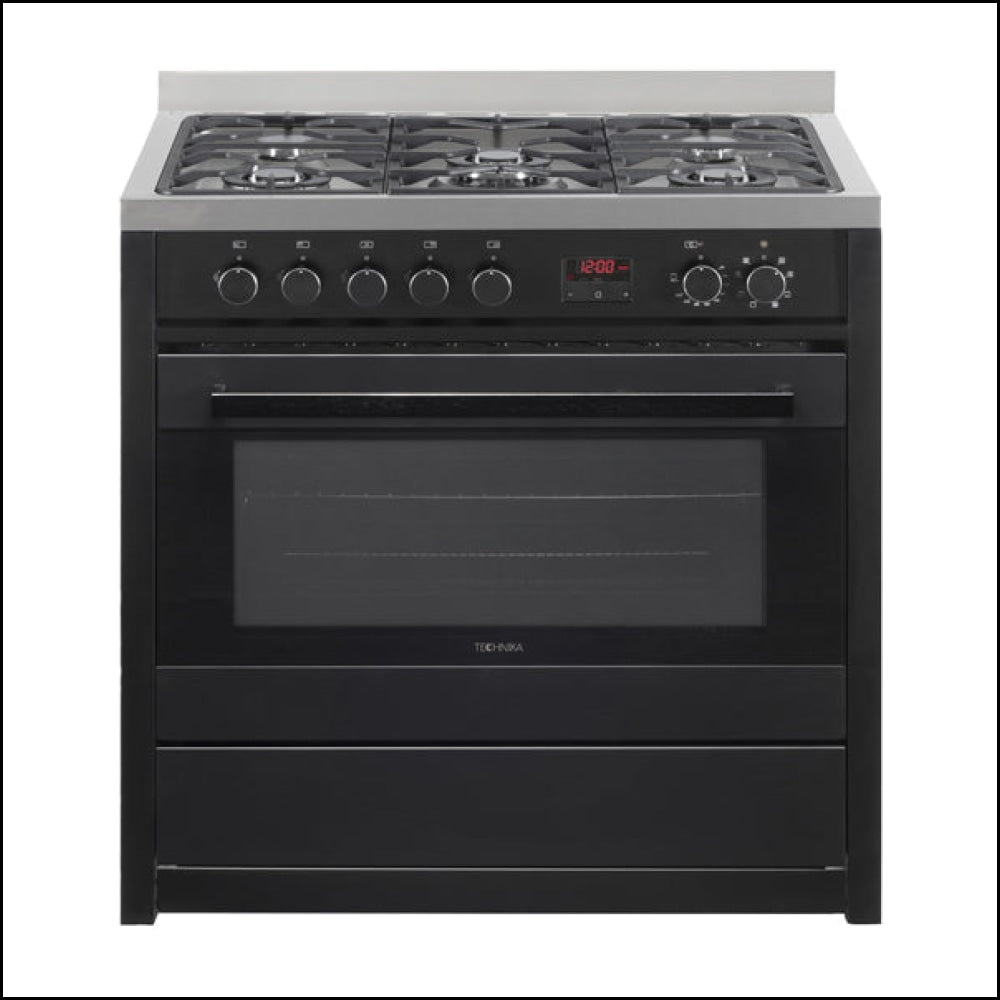 Cuisinière verticale mixte Technika TEG95TBK 90 cm, finition noire