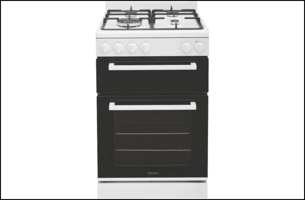 Cuisinière à gaz verticale blanche Technika TFS54FC-DGW 54 cm